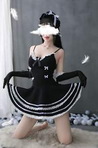 Disfraz de Lolita Ecowalson, Atuendos Sexys, Disfraces de Halloween para Mujer, Disfraz de Sirvienta para Adultos, Lencería de Cosplay, Sirvienta Francesa de Noche - Product Image 6