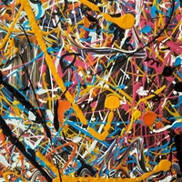 Peintures à l'huile de style Jackson Pollock, art sur toile, art coloré, rêves en fleurs, décoration moderne, décoration murale artisanale