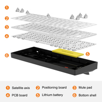 Keyboard Mekanik Gaming Profesional Custom Berkabel dan Nirkabel PCB 60% 100% TKL USB Type-C Hot-swappable