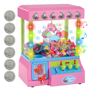 Máquina de Juegos Arcade de Garras de Unicornio Personalizada al por Mayor para Cumpleaños, Mini Máquina de Atrapar Dulces con Luces y Sonido - Product Image 1