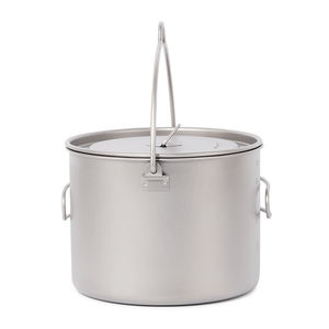 Servizio da tavola da campeggio in titanio Set di pentole da turismo all'aperto pentola da cucina Picnic cucina Trekking 900ml/1100ml/1600ml - Product Image 4