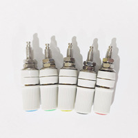 Cleqee-prises femelles de 5 pièces, P50012, courant élevé 4mm, banane prise femelle M5 x 48, panneau de prise, station de Test de fixation