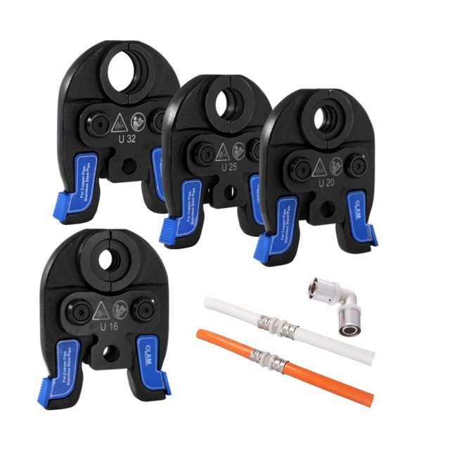 Hot Selling U 16/20/25 32mm Professional Hydraulic Tools Compact Independent Pipe Crimping Jaw PEX Pipes Pro Press Tool Head