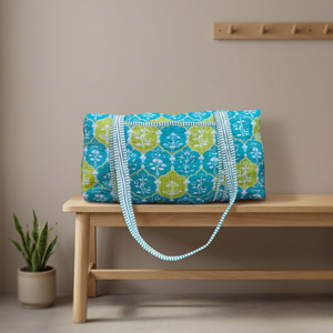 Sac de voyage matelassé de luxe, style week-end, grande capacité, fermeture éclair en coton - Product Image 2