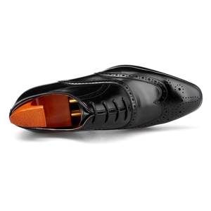 ALF8-A1H <span class=keywords><strong>Meilleur</strong></span> Fait Main Usine Confortable Mode Affaires <span class=keywords><strong>Italien</strong></span> Oxford En Cuir Véritable Hommes Chaussures Habillées - Product Image 4