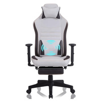 Chaise de jeu robuste, style course, avec massage, coussin lombaire ergonomique et appui-tête, pour bureau et salle de jeux à domicile
