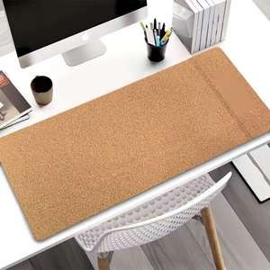 Tapis de Souris en Liège Caoutchouté 15W à Chargement Sans Fil, Liège Naturel Écologique, Matériau Recyclable, Tapis de Bureau, Cadeau Idéal - Product Image 1