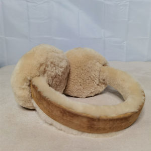 Shearling-orejeras de piel auténtica para mujer, orejeras de felpa, calentador de orejas, para invierno - Product Image 2
