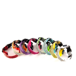 Collar de perro con Logo personalizado, estampado de leopardo, impermeable, ajustable, Led - Product Image 6