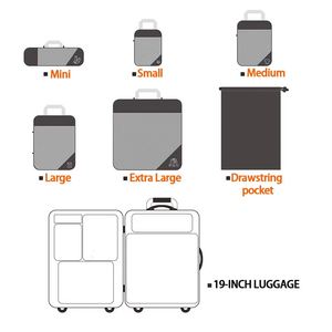 Ensemble de 6 cubes de compression individuels imperméables pour le voyage, nouveau style tendance, pour chaussures et vêtements - Product Image 6