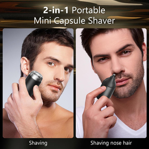 Tondeuse rotative pour poils du nez et sourcils, rechargeable Type-C, étanche IPX6, mini rasoir portable pour le visage, usage hôtelier et domestique - Product Image 3