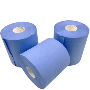 Nhà Máy Trực Tiếp Bán Buôn Bột Giấy Nguyên Chất Mềm Nước Cao Thấm 2 Lớp Màu Xanh Màu Trung Tâm Kéo Thức Ăn Trung Tâm Cuộn Khăn Giấy - Product Image 5
