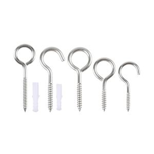 Gancho de ojo de acero inoxidable 304, Perno de tornillo abierto, cerrado, autorroscante, tornillo de Copa, tornillo de madera, gancho de signo de interrogación - Product Image 1