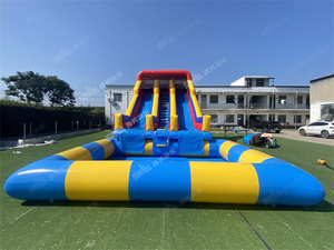 Grand toboggan aquatique <span class=keywords><strong>gonflable</strong></span> et piscine combinés Big <span class=keywords><strong>Happy</strong></span> <span class=keywords><strong>Hop</strong></span> - Toboggan <span class=keywords><strong>gonflable</strong></span> - Smile Inflatables - Certifié CE - Installation facile - Product Image 4