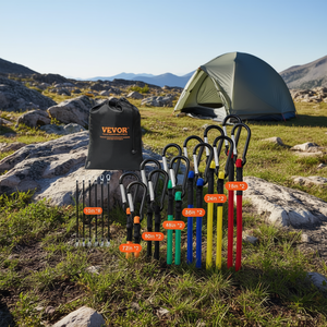 Juego de Cuerdas Elásticas Vevor, 30 Piezas, Mosquetón de Acero de 8 mm, Equipo para Campamento, Senderismo y Actividades al Aire Libre - Product Image 2