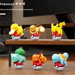 Figurine Pokémon Poké Ball qui brille dans le noir, boîte mystère, matériau PVC, jouet tendance, poupée faite à la main, cadeau - Product Image 1