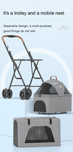 4 पहियों वाली लक्जरी जॉगिंग यात्रा पालतू घुमक्कड़ कैरेलोस पैरा पेरोस डबल ट्विन डॉग पालतू घुमक्कड़ बिल्लियों कुत्तों के लिए - Product Image 3