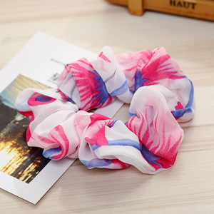 Mujeres grandes flores de gasa Scrunchies pelo <span class=keywords><strong>arco</strong></span> de pelo de cola de caballo titular envío gratis - Product Image 5