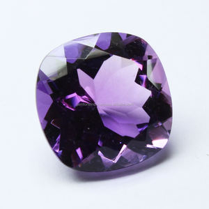 Loose Jewelry Making Gemstone Natural <b>Purple</b> Amethyst 8x8mm <b>Cushion</b> Faceted Cut Calibrated Size Genuine Amethyst Stone Wholesale - Product Image 1