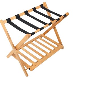 Wooden Foldable <b>Suitcase</b> <b>Storage</b> Rack 63x41x52cm Shoe Rack For Entryway Living Room Portable Luggage Organizer - Product Image 5