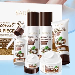 SADOER Set de Cuidado de la Piel con Aceite de Coco al por Mayor Orgánico Hidratante y Nutritivo para el Cuidado Facial de Belleza Set de Regalo con 6 Productos para el Cuidado de la Piel - Product Image 5