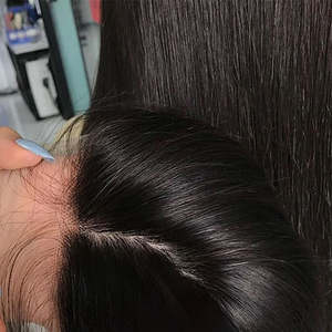 कुंवारी क्यूटिकल संरेखित वाइटनेज़ कच्चे मानव बालों की विग काली महिलाओं के लिए चमकदार पूर्ण फीता विग विक्रेता 13x6 13x4 hd फीता लटल विग - Product Image 5