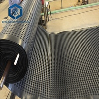 Géotextile et tapis de drainage à fossettes, géocomposite