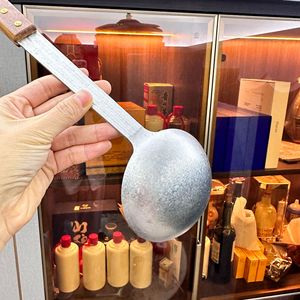 Spatule en titane pur avec manche en bois de rose, épaisse et longue, ustensile de cuisine pour frire et remuer, compatible four, lavage à la main uniquement - Product Image 2