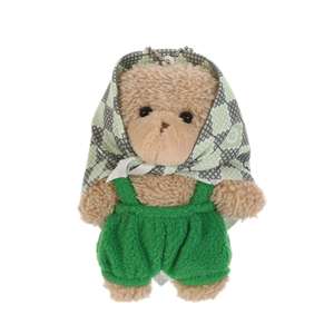 New Headscarf with Straps Plush <b>Doll</b> 13cm <b>Cute</b> Bear Cartoon Keychain Jewelry Bag Pendant Girl's Gift - Product Image 3