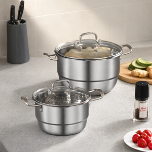Olla de Acero Inoxidable con Cesta para Cocinar al Vapor, Olla Multiusos de Gran Capacidad para Sopa, para Cocina Casera - Product Image 3