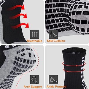 Calcetines atléticos para hombre, calcetines <span class=keywords><strong>de</strong></span> agarre con diseño <span class=keywords><strong>de</strong></span> cinta, deportes <span class=keywords><strong>de</strong></span> fútbol, fútbol profesional, pinza deportiva atlética, antideslizante, <span class=keywords><strong>Soc</strong></span> deportivo - Product Image 2