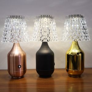 Luxury Modern Metal PC Drum Shade LED <b>Table</b> <b>Lamp</b>-Touch Control Dimmable USB Rechargeable Portable Bedroom Bedside Study <b>Lamp</b> - Product Image 4