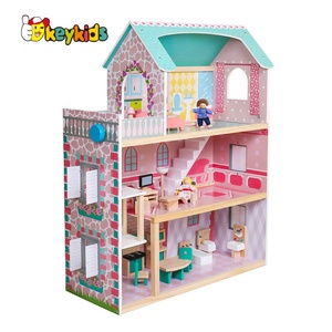 Casa <span class=keywords><strong>de</strong></span> <span class=keywords><strong>Muñecas</strong></span> <span class=keywords><strong>de</strong></span> Madera <span class=keywords><strong>de</strong></span> 3 Pisos Más Popular para Niñas <span class=keywords><strong>con</strong></span> <span class=keywords><strong>Ascensor</strong></span> W06A372 - Product Image 3