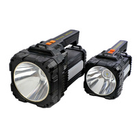 Projecteur portable à énergie solaire en ABS, lampe de poche LED multifonction pour le camping en plein air, puissante, à large faisceau, lampe de poche manuelle
