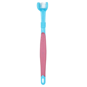 Brosse à dents pour animaux de compagnie à trois têtes multicolores, vente en gros d'usine, pour chats et chiens - Product Image 2