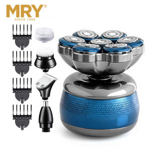 Rasoir électrique MRY pour hommes chauves, étanche, avec 7 têtes flottantes, lame magnétique détachable, double vitesse, <span class=keywords><strong>rasage</strong></span> humide et sec - Product Image 5