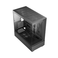 Fast Detached Game Design MATX Gamer Case Mid-Tower PC Gaming Computer Case Black Steel with Side Panel Window