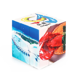 Biểu tượng tùy chỉnh ma thuật Cube Keychain Cube Câu Đố vòng chìa khóa quà tặng khuyến mãi Giáo Dục Não trêu ghẹo thần tài đồ chơi - Product Image 4