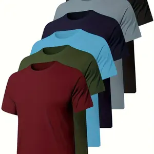 Camiseta de manga corta con estampado de logotipo personalizado de alta calidad para hombre, Camiseta de algodón y poliéster para hombre