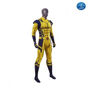 Traje <span class=keywords><strong>de</strong></span> Halloween película disfraz <span class=keywords><strong>de</strong></span> hombre superhéroe James Howlett Cosplay disfraz Wolve mono amarillo disfraz Cos traje Wolverinee - Product Image 1