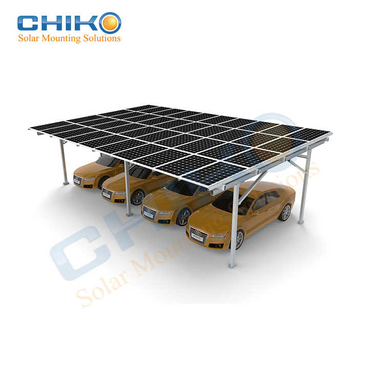 15 kW PV Aluminum Parking Structure Solar Carport Mounting System ...