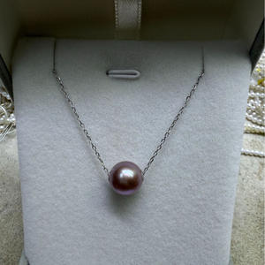 Collier de perles d'eau douce naturelles de Zhuji, 9-11 mm, rondes, presque parfaites, double rangée, connexion de perles, plaqué or 18 carats - Product Image 4