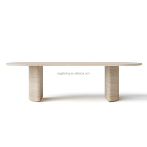 Sageliving Modern Luxury Solid Wood <strong>Dining</strong> Table <strong>Set</strong> with <strong>6</strong> Upholstered <strong>Chairs</strong> for Minimalist <strong>Dining</strong> <strong>Room</strong> Furniture - Product Image 3