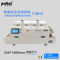 Smt Puhui-T-961S de alta estabilidad con pantalla táctil LCD, calentador ic infrarrojo, horno de soldadura de reflujo de aire caliente, equipo de soldadura PCB, nuevo