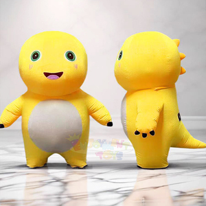 ชุดมาสคอตมังกรสีเหลืองน่ารักคุณภาพสูงสั่งทำพิเศษ สไตล์อนิเมะ สำหรับผู้ใหญ่ ชุดคอสเพลย์สำหรับฮาโลวีน - Product Image 2