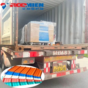 สายการผลิตกระเบื้องหลังคาลอนคอมโพสิต ASA PVC ขนาด 1050 มม. ผ่านการทดสอบ <span class=keywords><strong>QUV</strong></span> 3000 ชั่วโมง สำหรับตลาดเอธิโอเปีย แอฟริกา - Product Image 1