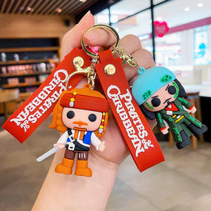 <span class=keywords><strong>2024</strong></span> nouveau dessin animé créatif Pirates caraïbes porte-clés poupée exquis petit pendentif porte-clés en métal PVC Silicone caoutchouc - Product Image 3