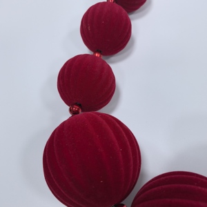 Cuentas de <span class=keywords><strong>Calabaza</strong></span> Jumbo al por Mayor - ABS Terciopelo Rojo CE Navidad Mardi Gras a Granel - Product Image 4