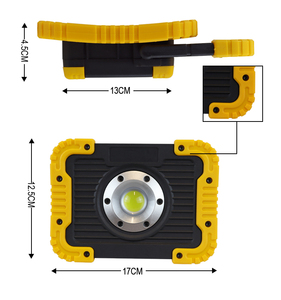 Lámpara de Trabajo LED Portátil de 10W, IP44 Impermeable, Regulable, con Batería Recargable, Ángulo de Haz de <span class=keywords><strong>120</strong></span>°, 2 Años de Garantía, para Taller y Camping - Product Image 3