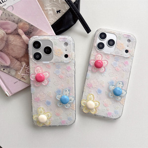เคสโทรศัพท์ลายดอกไม้ 3 มิติ สีสันสดใส สไตล์ Ins สำหรับ iPhone17Promax 16 15Pro ผู้หญิง - Product Image 4